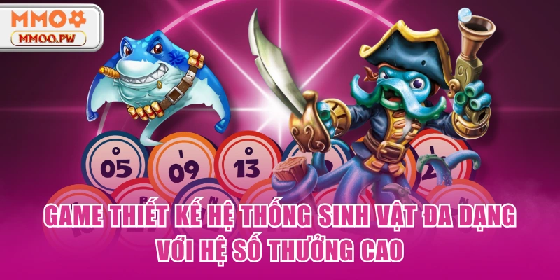 Game thiết kế hệ thống sinh vật đa dạng với hệ số thưởng cao Game thiết kế hệ thống sinh vật đa dạng với hệ số thưởng cao